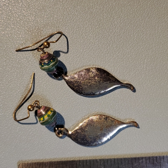 Paper Bead Earrings - Picture 4 of 5